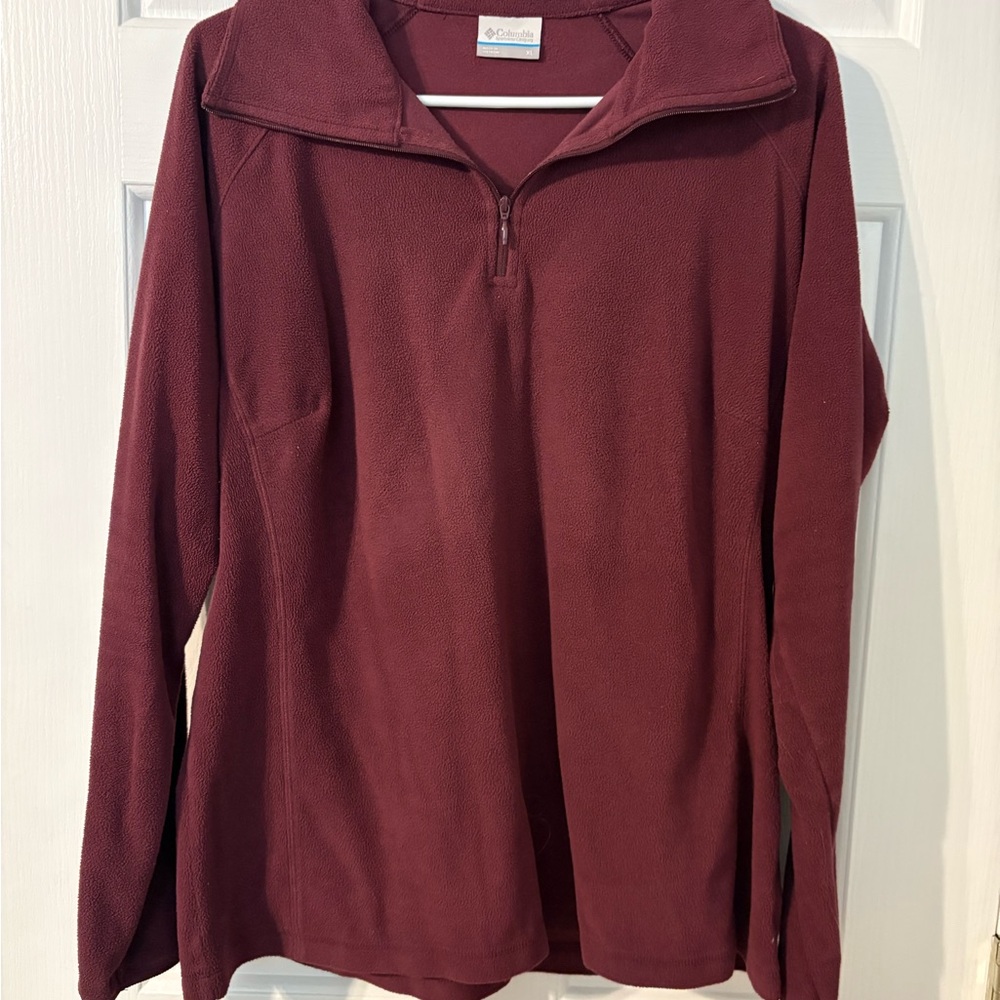 Columbia Maroon Fleece Pullover